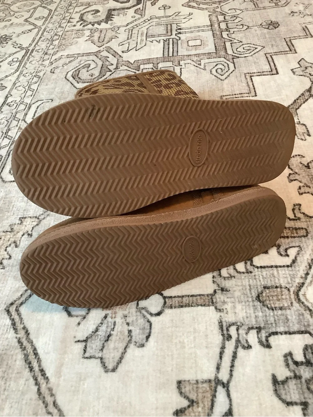 Stride Rite Girls Brown Sequin Mid-Calf Boots